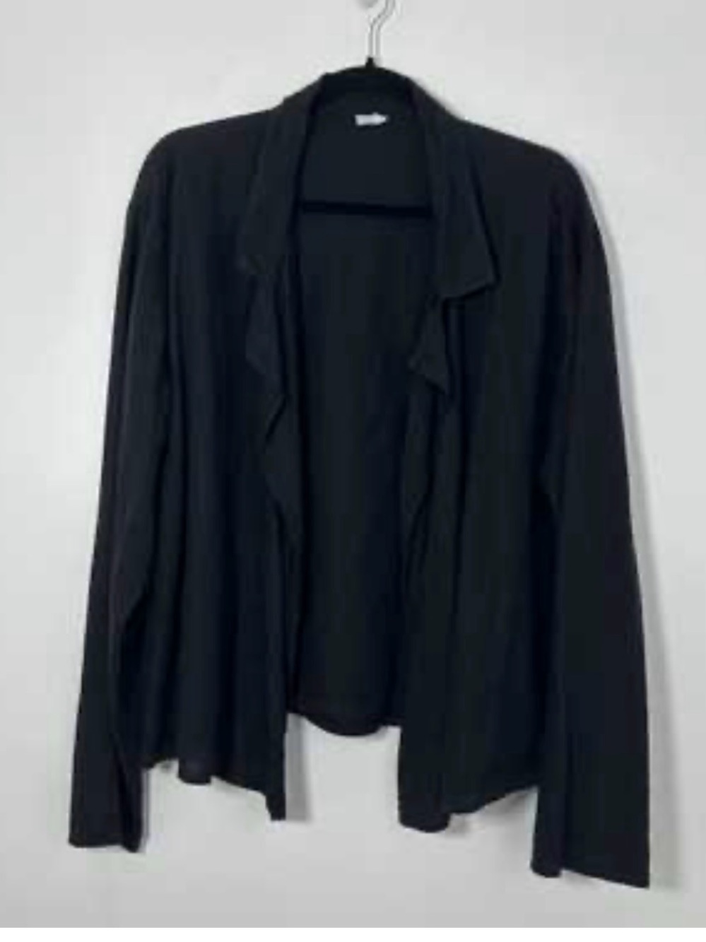 Aritzia Wilfred Apertif black linen open front minimalist chic jacket NWT M